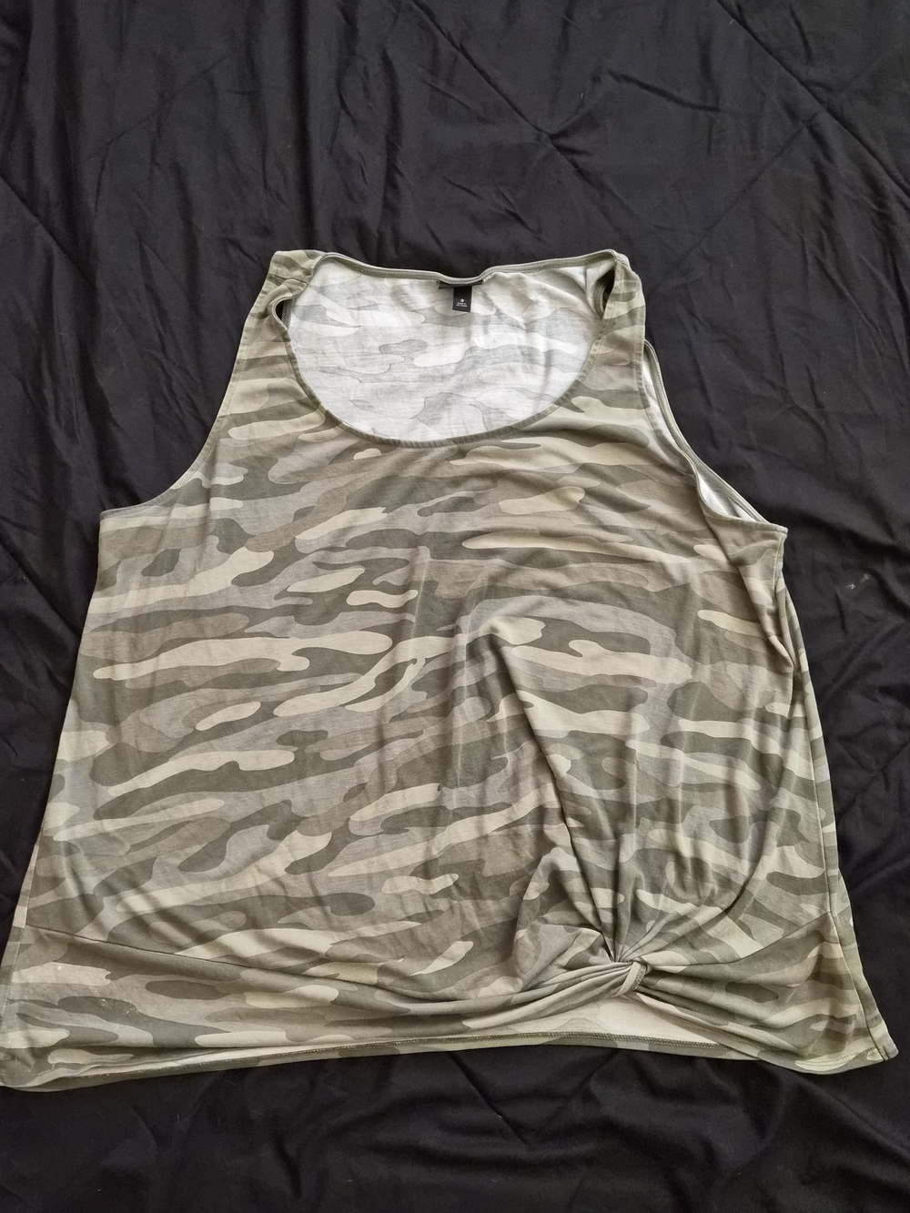 torrid Olive Camo Knot-Front Tank